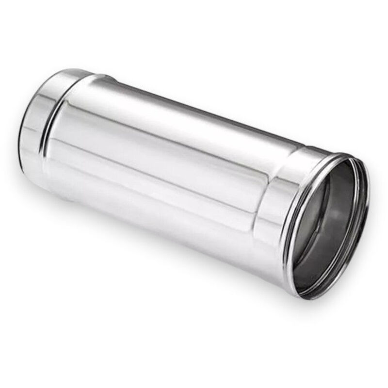 foto del prodotto no brand tubo tondo in acciaio inox 304 per stufe a legna 0,5 mm altezza 50 cm 15 cm