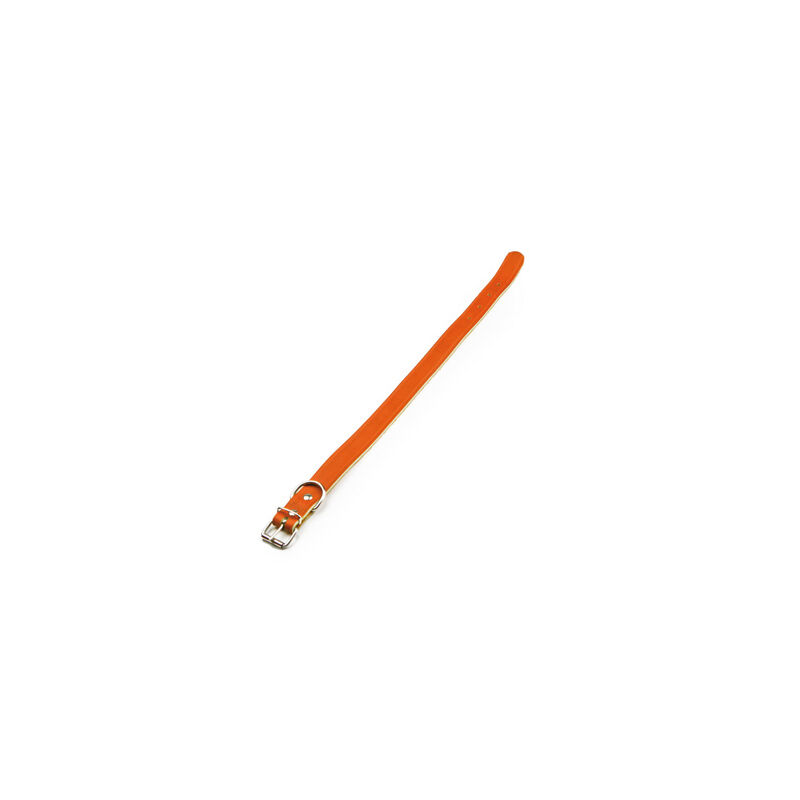 foto del prodotto no brand utilia pet collare in cuoio di bufalo cm. 65x4,0 col. arancione 6 pz