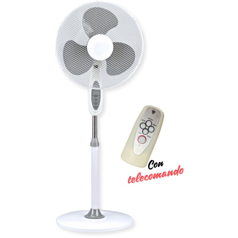 foto del prodotto no brand ventilatore a colonna piantana 40 cm diametro su base anticaduta con telecomando e timer di spegnimento