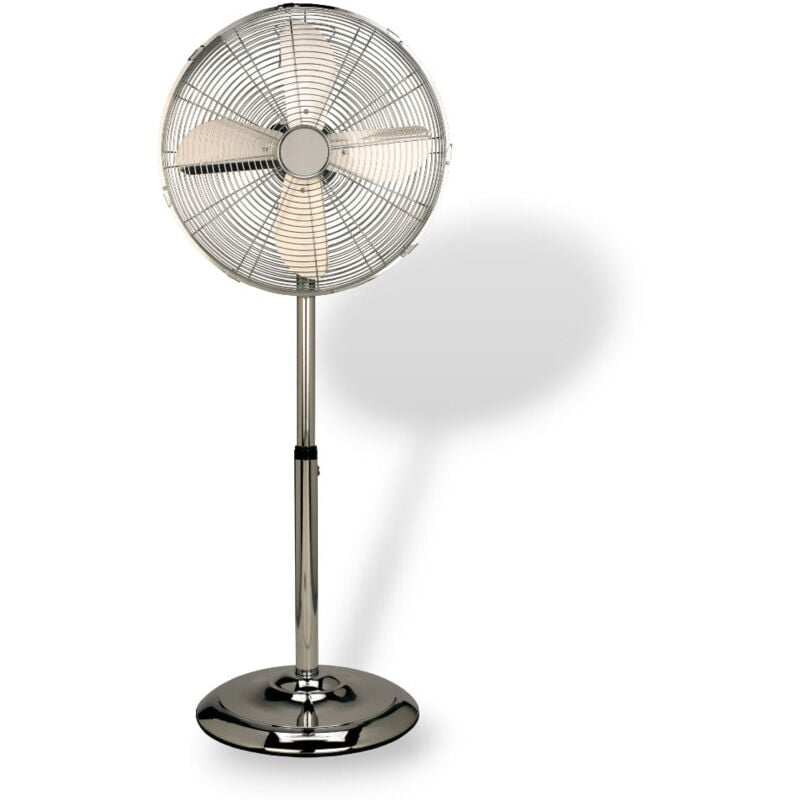 foto del prodotto no brand ventilatore a piantana 40w completamente in metallo con 4 pale e altezza regolabile
