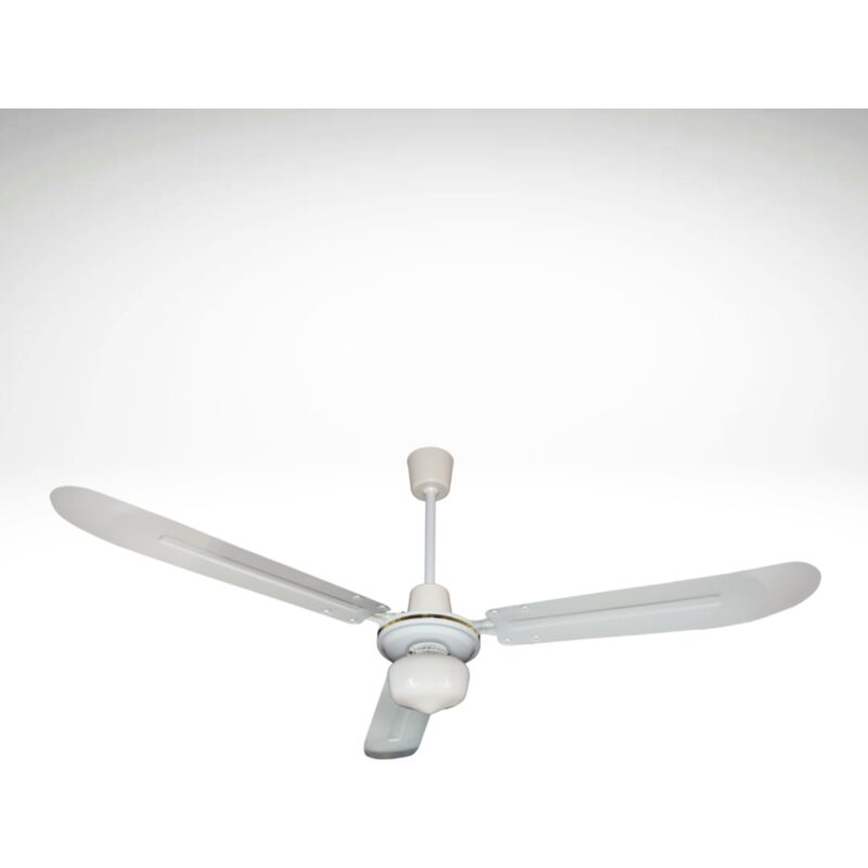 foto del prodotto no brand ventilatore a soffitto 3 pale in acciaio con luce plafoniera diametro 140 cm