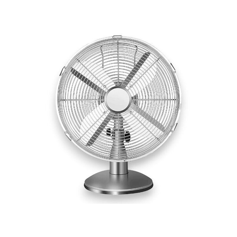 foto del prodotto no brand ventilatore da tavolo da appoggio in acciaio old style inclinazione regolabile diametro 40 cm