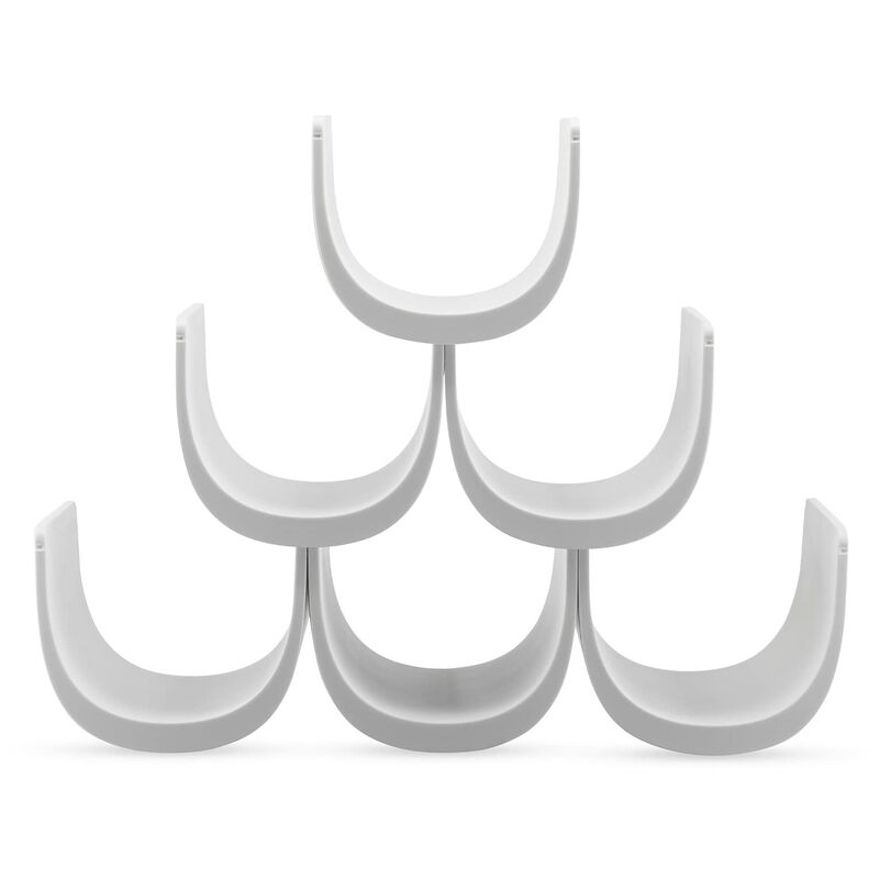 foto del prodotto no gia13 portabottiglie di design in resina termoplastica, bianco alessi