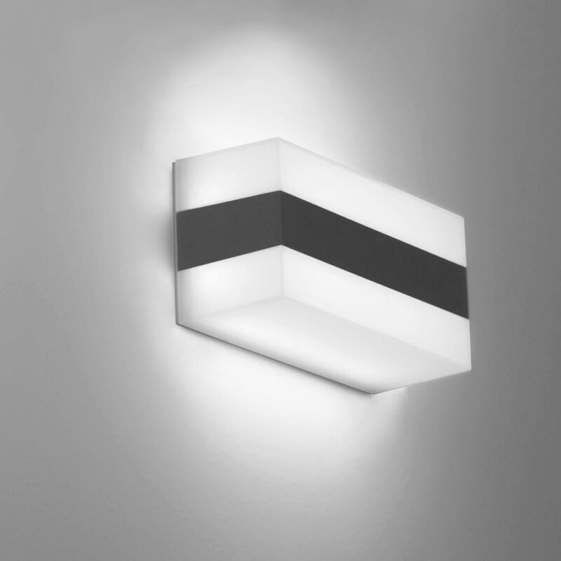 foto del prodotto nobile illuminazione applique ice 8w 4k ip65 220 240v op antracite ic20 4k a