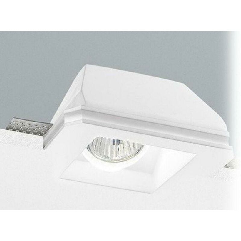 foto del prodotto nobile illuminazione incasso asimmetrico 45 a scomparsa totale installazione in soffitto di cartongesso corpo gesso gu10 9109
