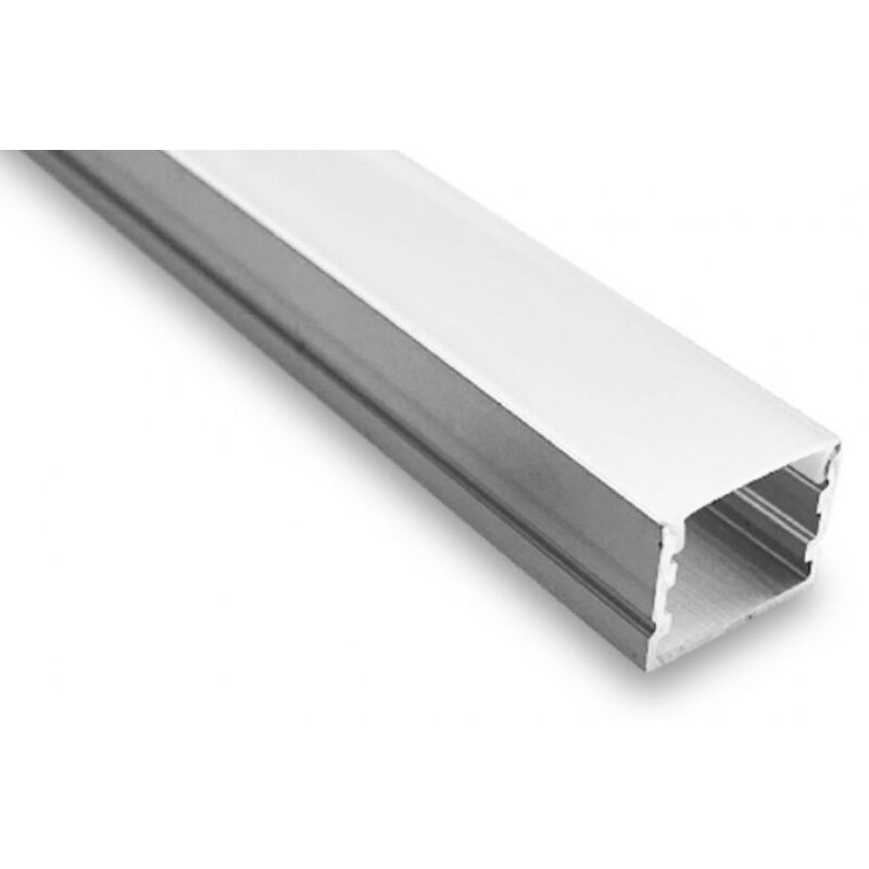 foto del prodotto nobile illuminazione profilo in alluminio superficie 2mt diffusore opale per strip led 230 barra strip 25 s
