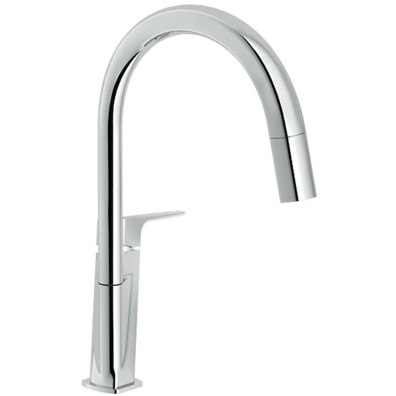 foto del prodotto nobili acquaviva vv103127cr rubinetto cucina con doccia estraibile codice prod vv103127cr