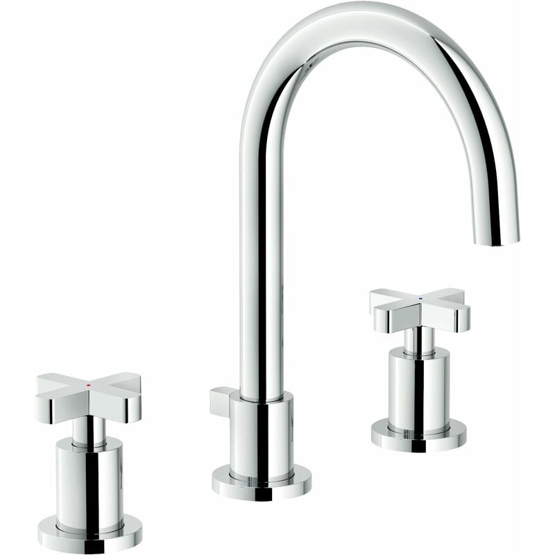 foto del prodotto nobili batteria per lavabo serie lira lr116211 1cr cromato ottone