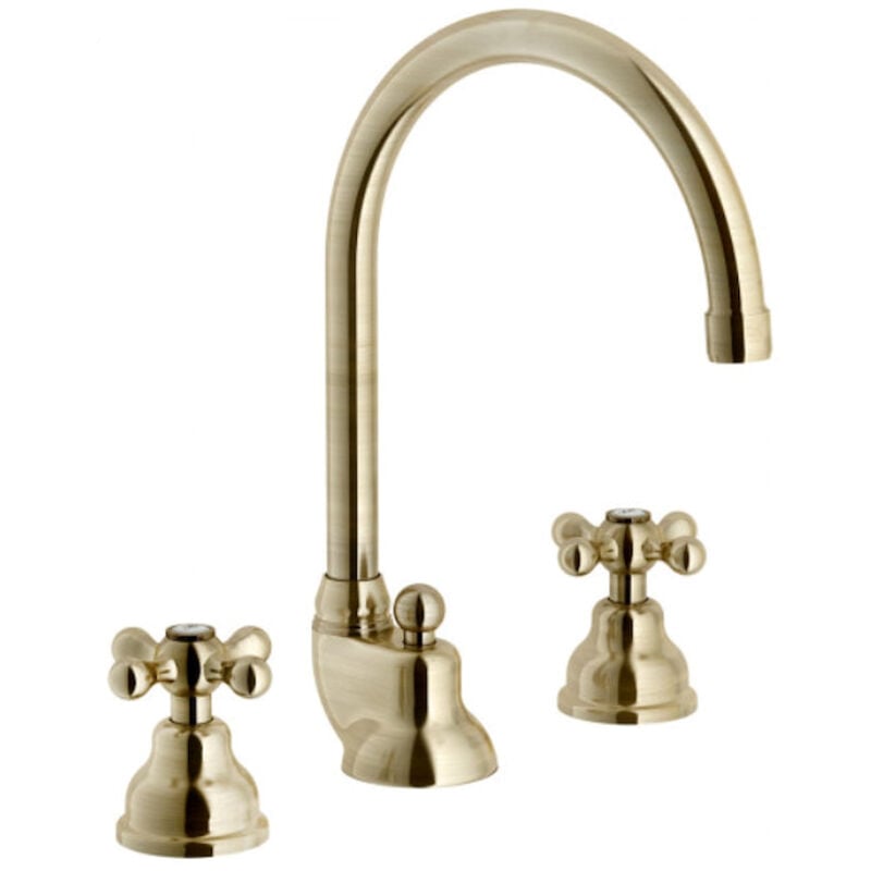foto del prodotto nobili grazia rubinetto lavabo 3 fori a bocca alta codice prod grc5012 1br