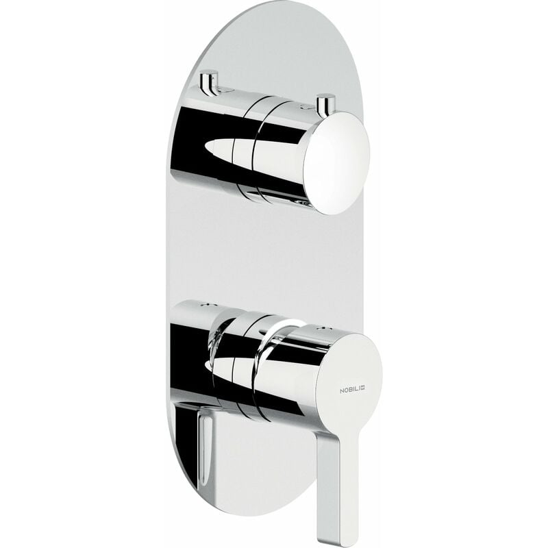 foto del prodotto nobili miscelatore doccia ad incasso a 2 vie serie uno we81102 lrcr cromato ottone
