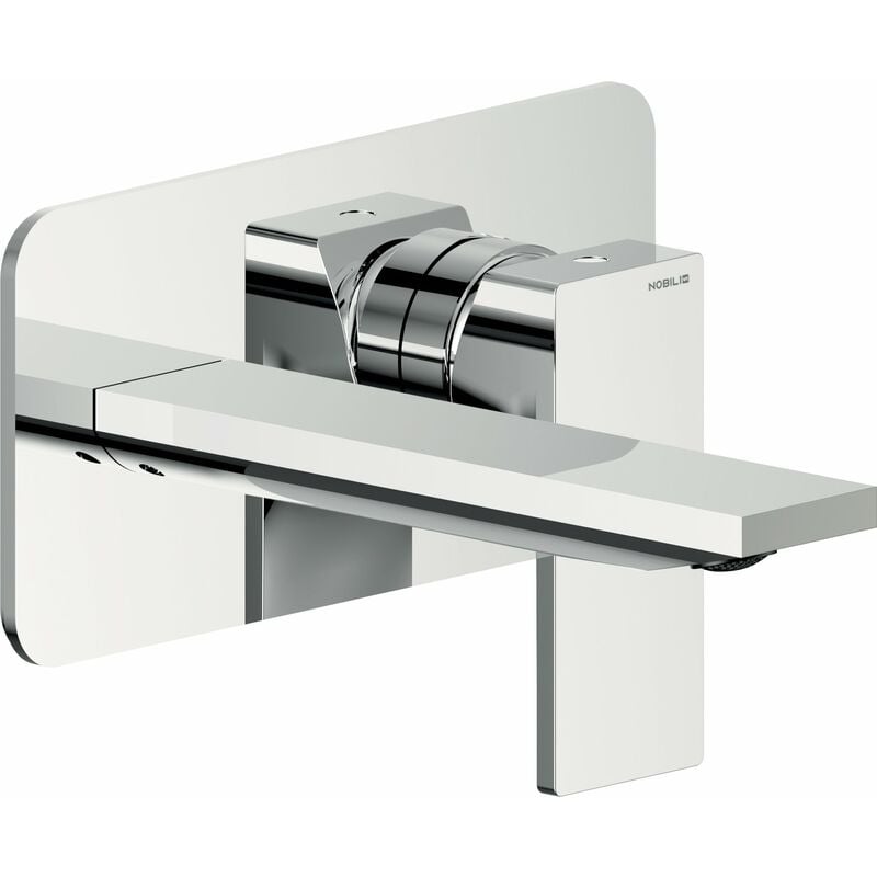 foto del prodotto nobili miscelatore lavabo a parete con bocca da 15 cm in ottone cromato seven se124198cr cromo