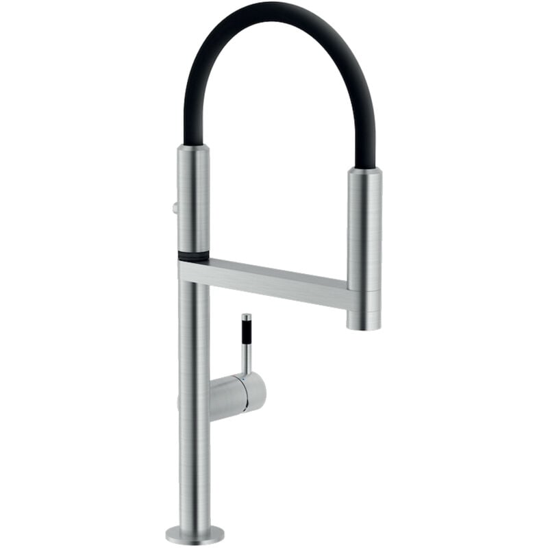 foto del prodotto nobili move miscelatore lavello bocca girevole inox codice prod mv92400 50ix