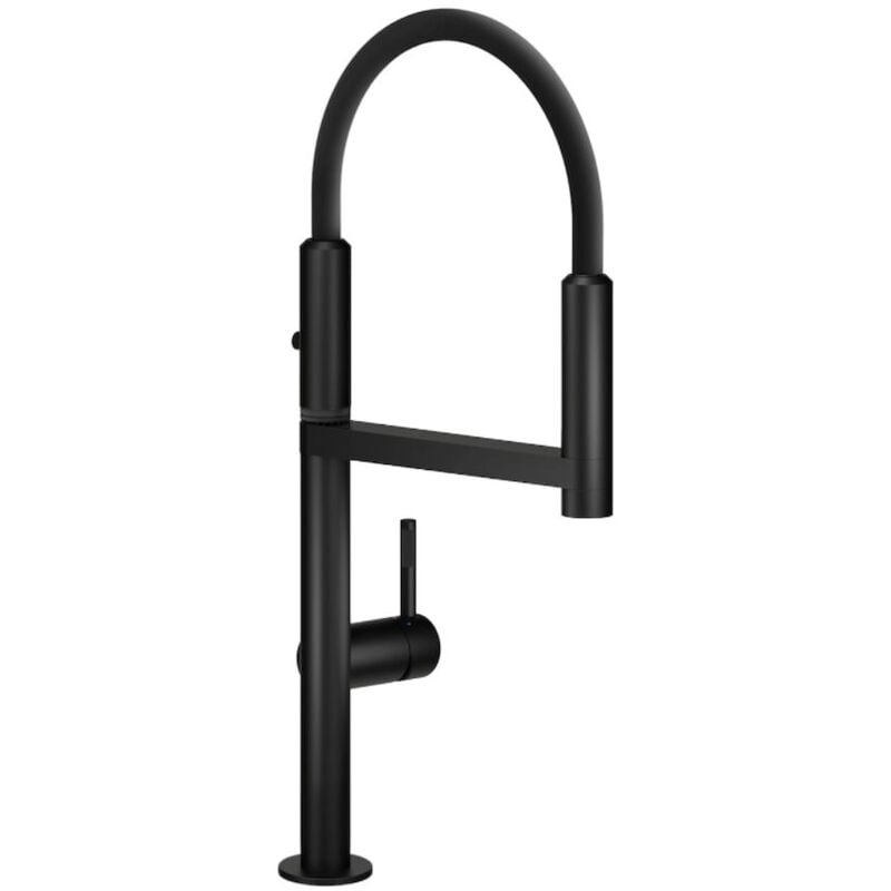 foto del prodotto nobili move miscelatore lavello bocca girevole nero opaco codice prod mv92400 50bm