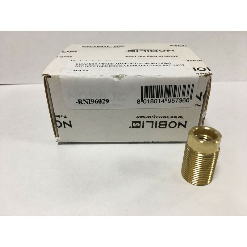 foto del prodotto nobili ricambio niplex adattatore m14x1 m8x1 attacco flex doccia estraibile rni96029 adattatore