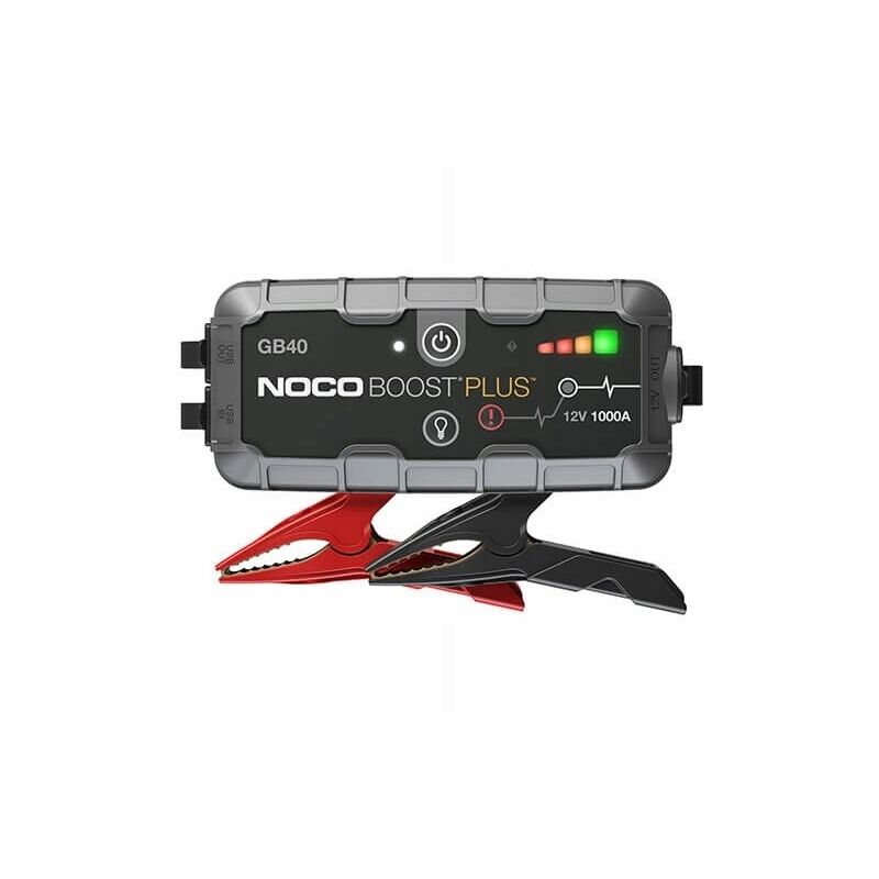 foto del prodotto noco boost plus gb40, avviatore di batterie ultrasafe 1000a 12v, caricabatterie professionale e cavi di avviamento per auto per motori a benzina fino
