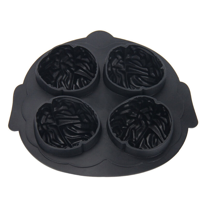 foto del prodotto noir brain ice cube stampo per ghiaccio divertente cubo di ghiaccio a quattro fori cubo di ghiaccio creativo per halloween.