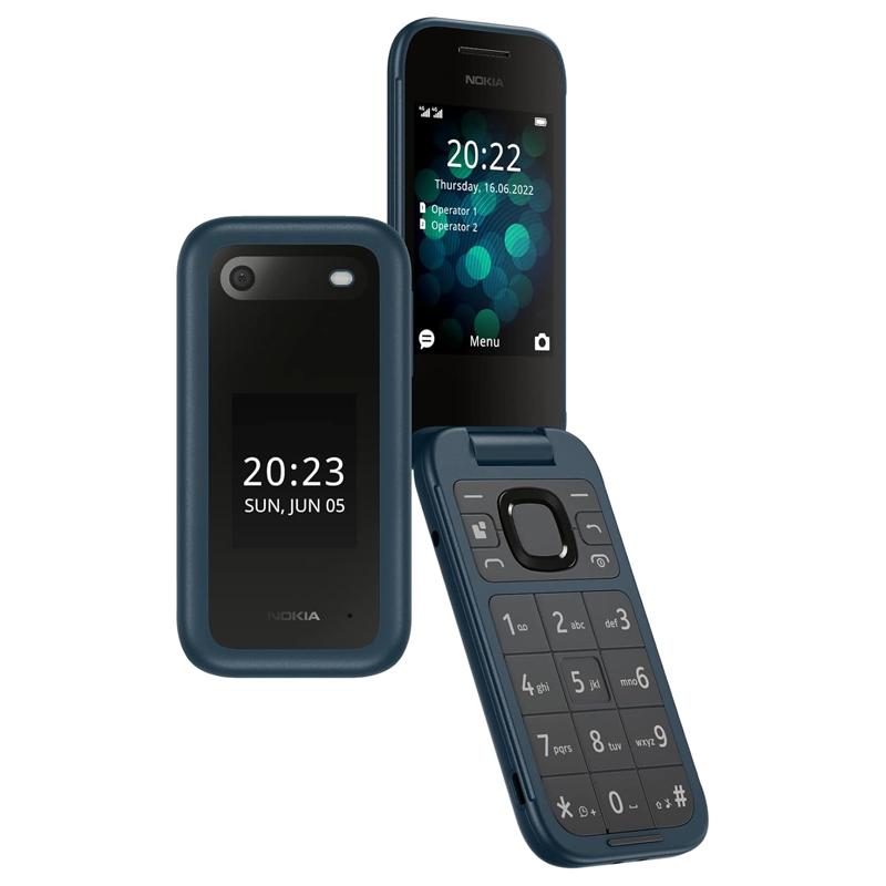 foto del prodotto nokia 2660 flip blue mobile phone dual sim