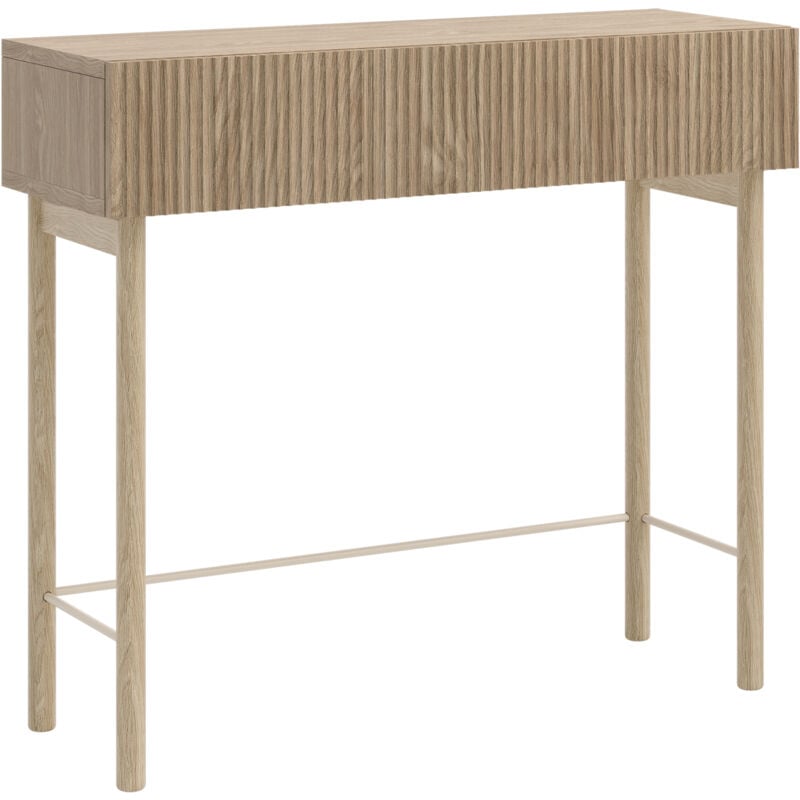 foto del prodotto nolie consolle con cassetto in piedi 90 cm aspetto rovere selsey