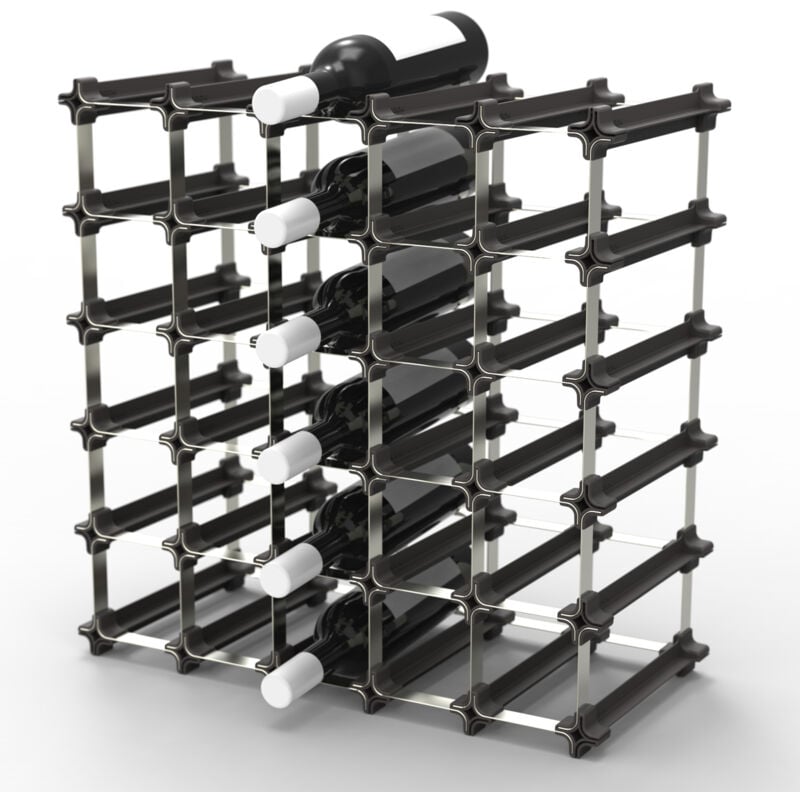 foto del prodotto nook portabottiglie impilabile 25 kit medio portabottiglie flessibile espandibile portabottiglie impilabile portabottiglie modulari per