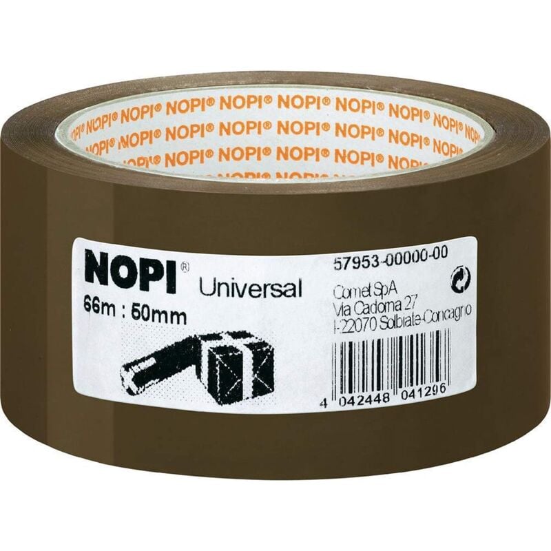 foto del prodotto nopi nastro adesivo per pacchi, per imballaggi e sigillature, resistente all invecchiamento e allo strappo, extra forte e privo di solventi, colore 