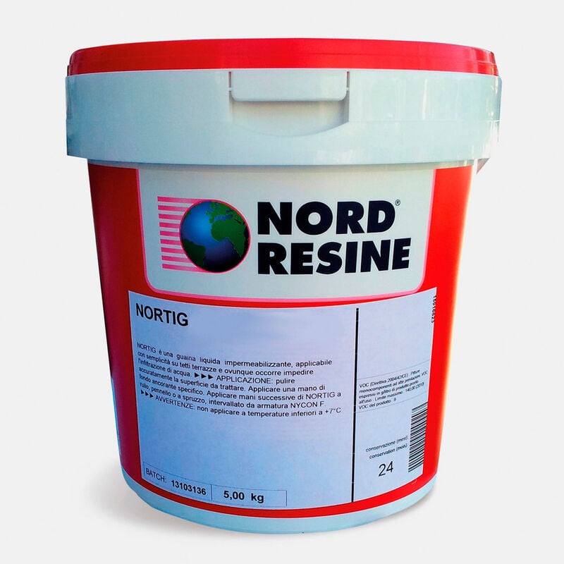 foto del prodotto nord resine nortig guaina liquida bianco kg 20