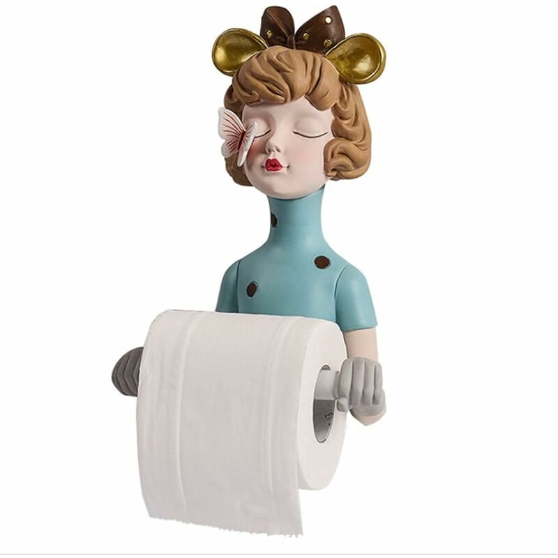 foto del prodotto nordic creative girl porta carta igienica dispenser di fazzoletti in resina per bagno dectorstions asciugamano decorazione della casa