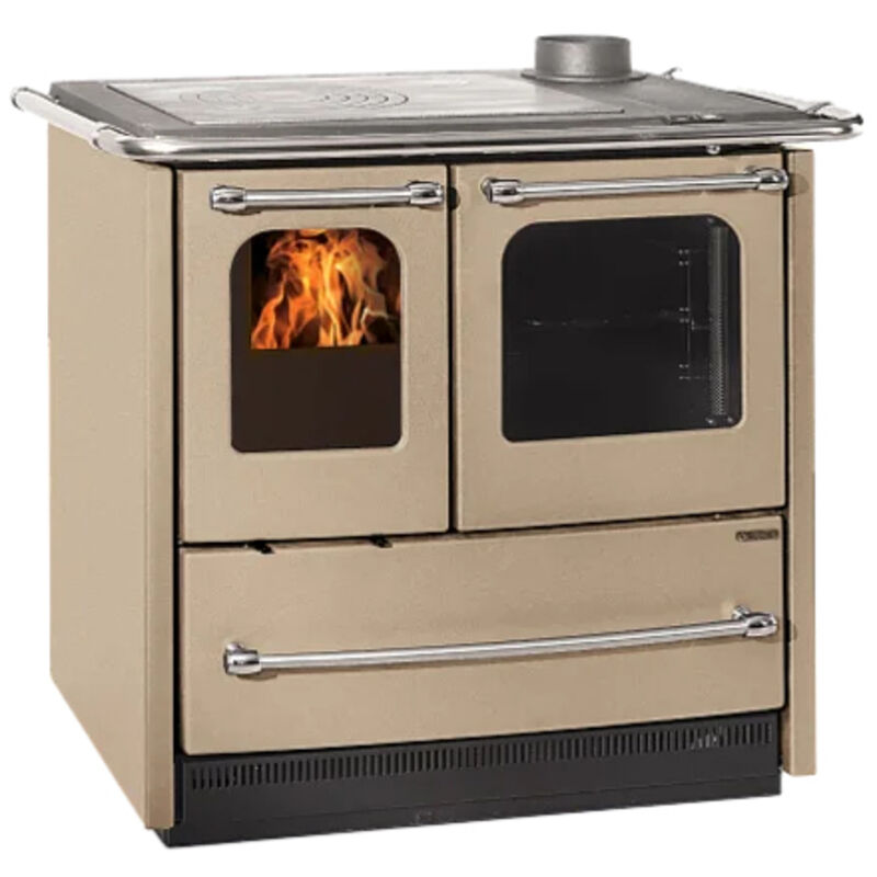 foto del prodotto nordica cucina a legna sovrana cappuccino