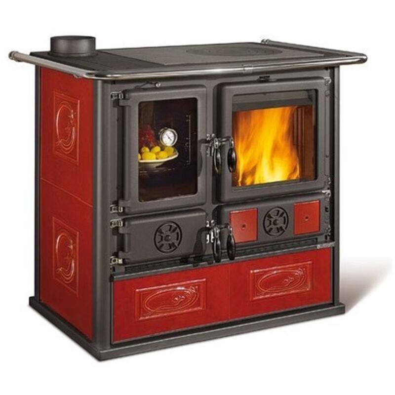 foto del prodotto nordica - cucina legna rosa sinistra reverse vst liberty bordeaux 701505