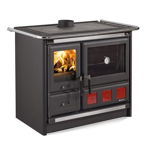 foto del prodotto nordica rosa xxl 5.0 vst stufa a legna 11 kw 315 m riscaldabili steel nero antracite vst 8,5