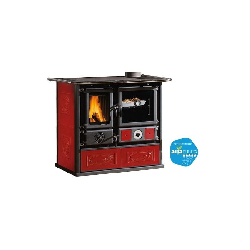 foto del prodotto nordica termocucina alegna a legna rosa dsa 4.0 cm.103x66xh85,5