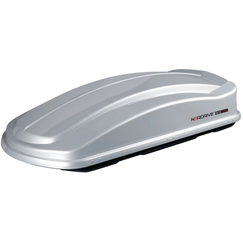 foto del prodotto nordrive - box 630, box tetto in abs, 630 litri - argento lucido