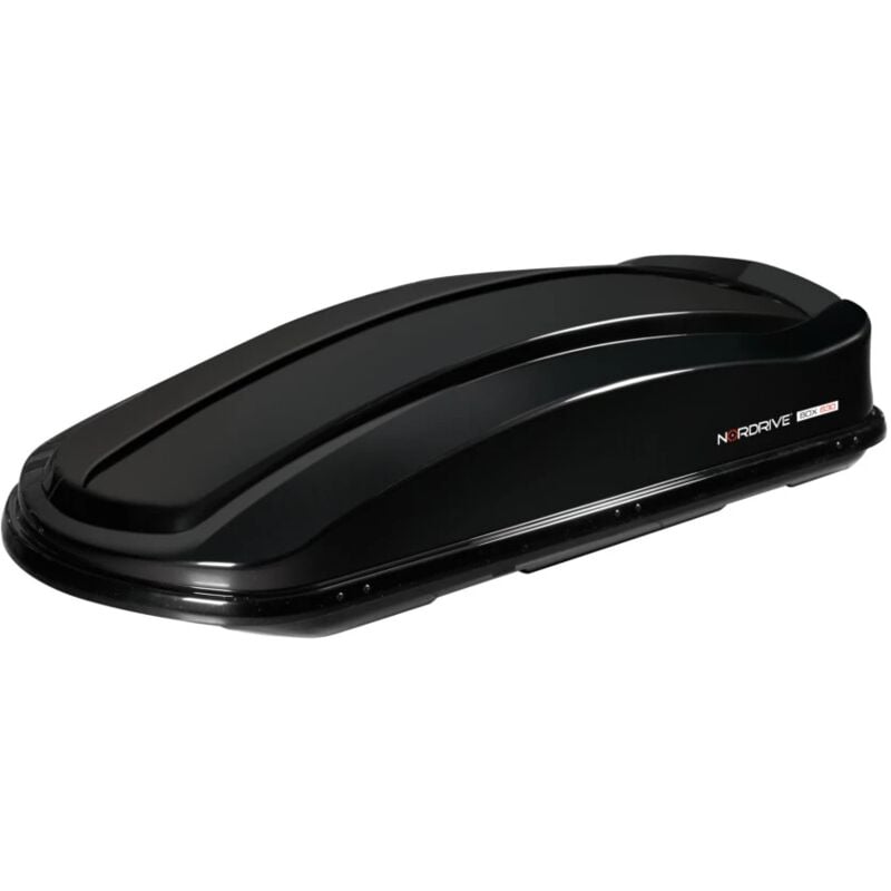 foto del prodotto nordrive - box 630d, box tetto in abs, 630 litri, doppia apertura - nero lucido