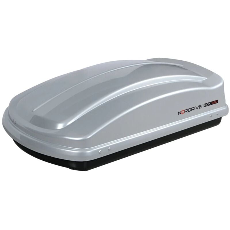 foto del prodotto nordrive box tetto per auto 330 litri in abs argento lucido n60001