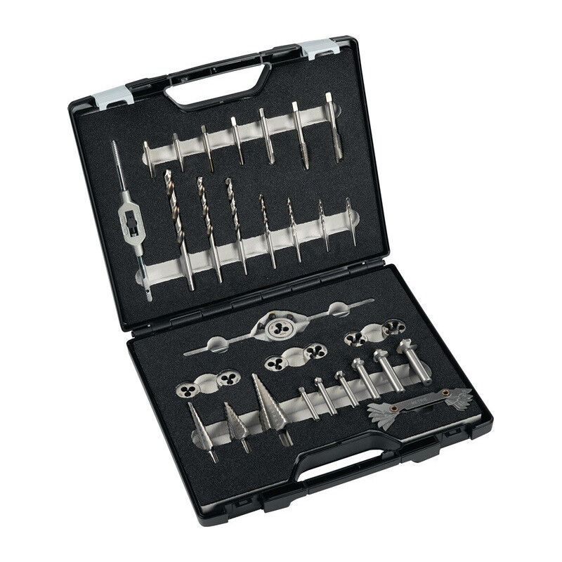foto del prodotto nordwest handel ag kit de travail des m taux m3 m12, coffret en plastique hss de 33 pi ces promat