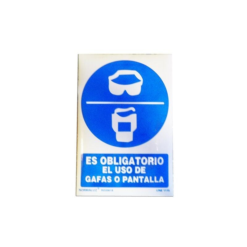 foto del prodotto normaluz segnale luminoso normale 29,5x20 obbligatorio l uso di occhiali o pa rd20618