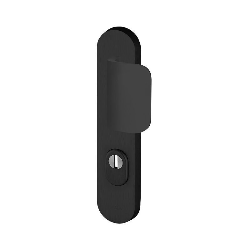 foto del prodotto normbau maniglia a leva seku 2 spoiler schermata in alluminio massiccio quadro di 7 mm interasse 70 mm nero spazzolato 3006035000