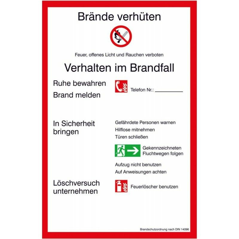 foto del prodotto norme di protezione antincendio pvc 200x300mm