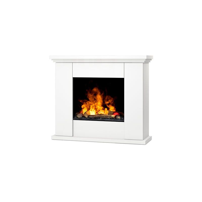 foto del prodotto norte caminetto elettrico autoportante a led bianco opaco 400 600 106 x 90 x 33,5