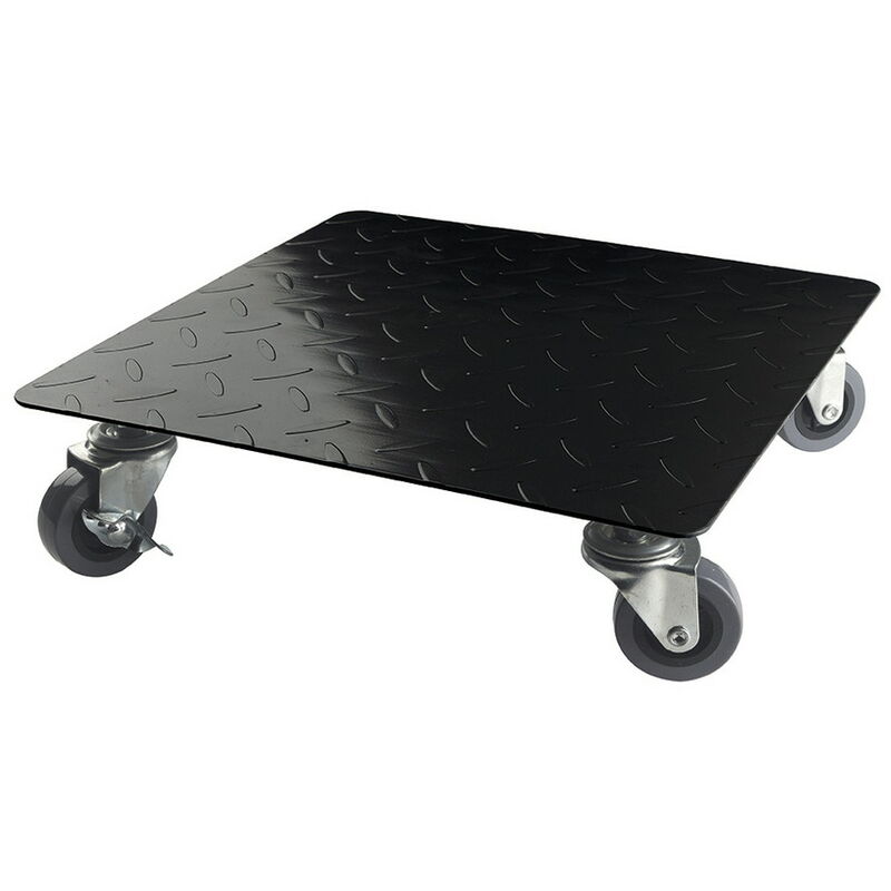 foto del prodotto nortene flora roll factory supporto per piante rotondo in metallo con ruote 0,30 m nero