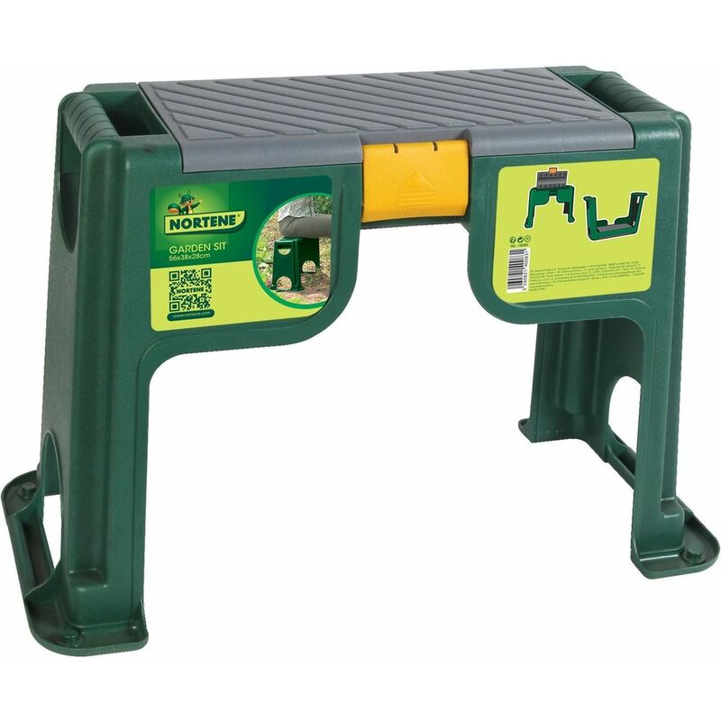 foto del prodotto nortene - panca da giardino reversibile 'garden-sit' con cuscino + box contenitore