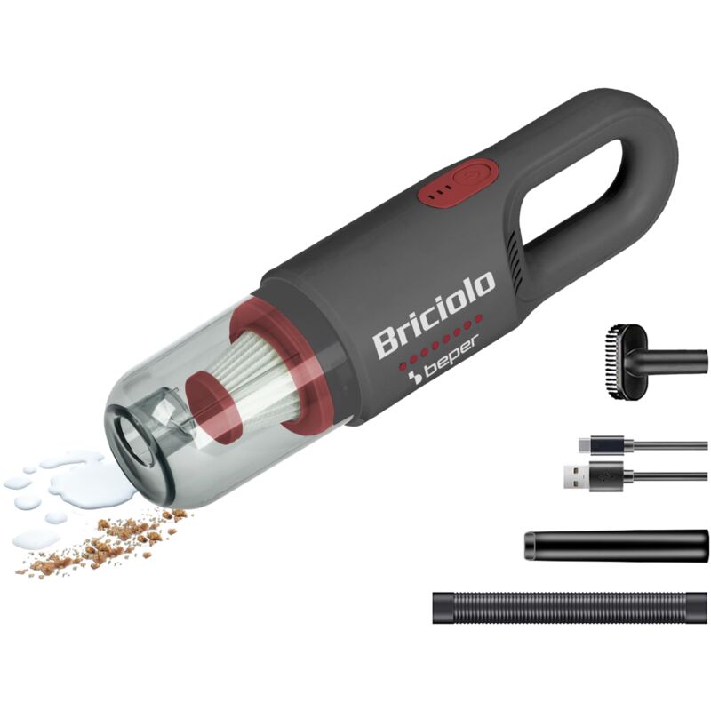 foto del prodotto northix beper p202asp401 aspirabriciole ricaricabile, 55 w, aspirabriciole senza fili, compatto e leggero, aspira liquidi e solidi in plastica con