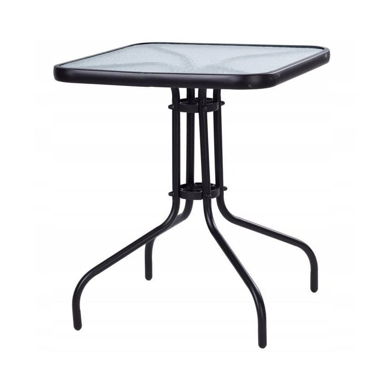 foto del prodotto northix tavolo da giardino 60cm vetro temperato nero