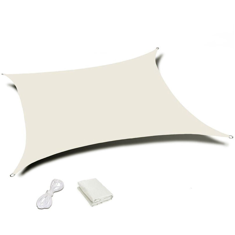 foto del prodotto northix telo ombreggiante impermeabile beige 4x4 m resistente ai raggi uv