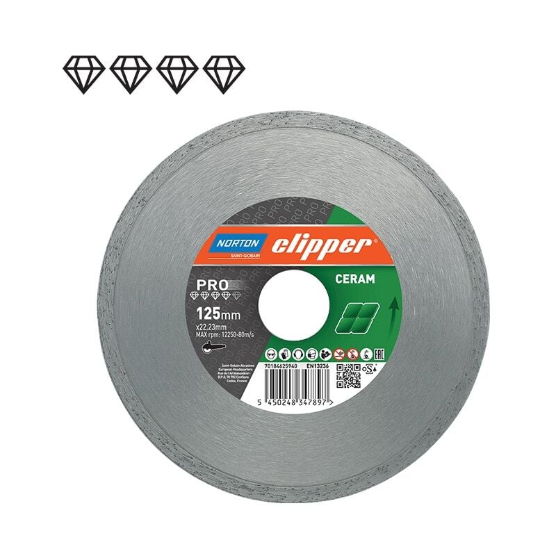 foto del prodotto norton diamante disco md 120 c 250x30 25.4mm