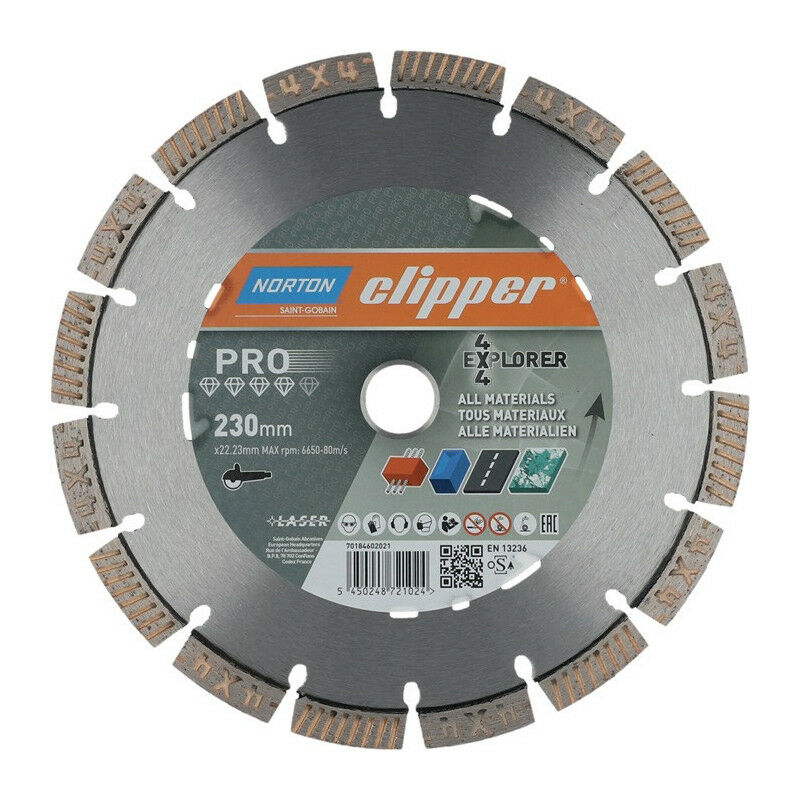 foto del prodotto norton disco diamantato 4 x 4 explorer d. 230 mm per me per me
