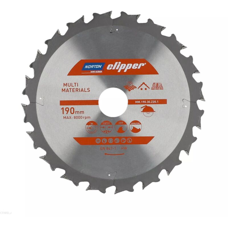 foto del prodotto norton pi a tarczowa 190mm x 30mm x 20z demolizione multi materiale 3,0 2,0 