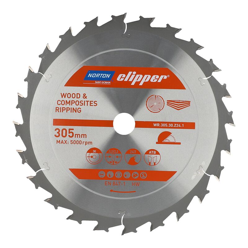 foto del prodotto norton pi a tarczowa 305mm x 30mm x 24z drewno i kompozyty atb 3,2 2,2 