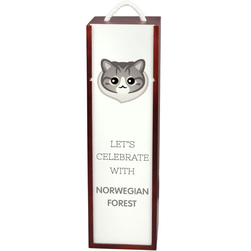 foto del prodotto norwegian forest scatola per vino con grafica e scritta di art dog