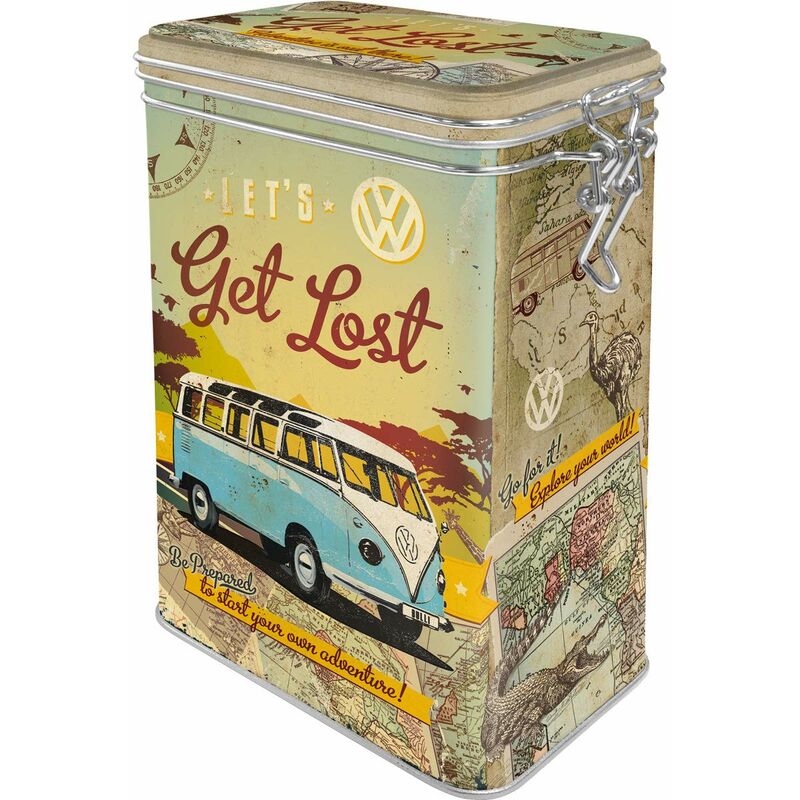 foto del prodotto nostalgic art contenitori da caff retr bulli t1 let s get lost idea regalo per i bus vw, con coperchio salva aroma, design vintage, 1,3 l