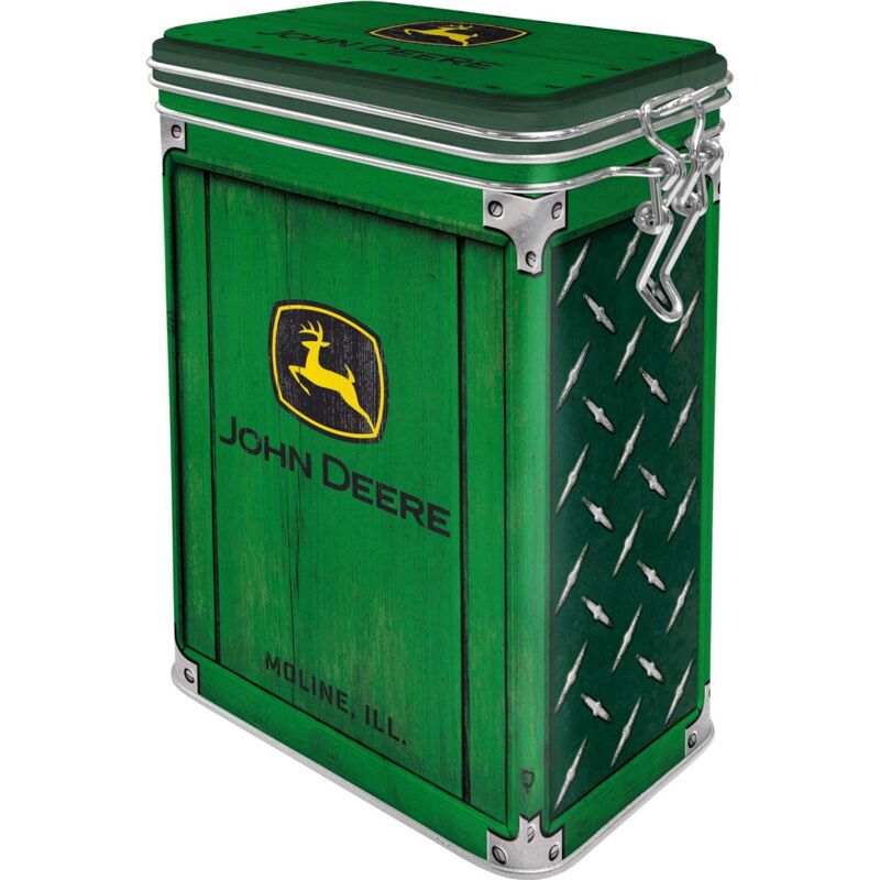foto del prodotto nostalgic art contenitori da caff retr , john deere diamond idea regalo per amanti dei trattori, con coperchio salva aroma, design vintage, 1,3 l